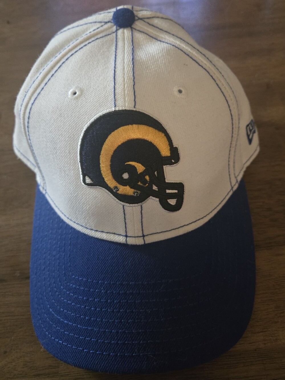 New Era 9forty Navy and White Rams Logo Snapback Hat